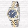Replica Rolex Datejust 18k Gold 2-tone Blue Dial Diamond Markers - Image 2
