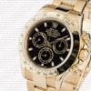 Replica Rolex Cosmograph Daytona Gold Black Newman Dial 18k Gold - Image 3