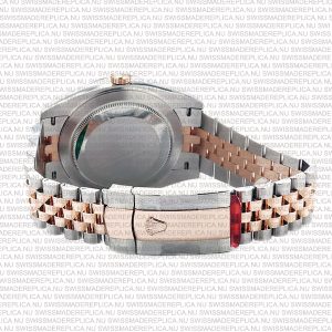 Replica Rolex Datejust 41mm 18k 2-Tone Jubilee Smooth Bezel MOP White Dial Diamond Markers - Image 9