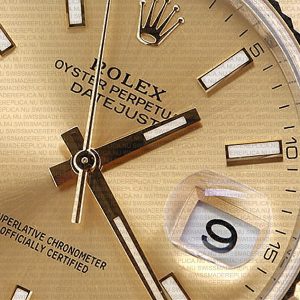 Replica Rolex Datejust 41mm 18k Yellow Gold Jubilee Fluted Bezel Gold Dial Stick Markers - Image 3