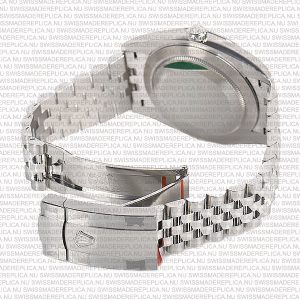 Replica Rolex Datejust 41mm 18k White Gold Jubilee Fluted Bezel Blue Dial Diamond Markers - Image 9