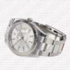 Replica Rolex Datejust 41mm 18k White Gold Flat Three Piece Links Fluted Bezel Silver Dial Stick Markers - Image 9