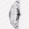 Replica Rolex Datejust 41mm 18k White Gold Flat Three Piece Links Fluted Bezel Silver Dial Stick Markers - Image 3