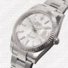 Replica Rolex Datejust 41mm 18k White Gold Flat Three Piece Links Fluted Bezel Silver Dial Stick Markers - Image 6