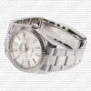 Replica Rolex Datejust 41mm 18k White Gold Flat Three Piece Links Fluted Bezel Silver Dial Stick Markers - Image 5