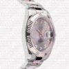 Replica Rolex Datejust 41mm 18k 2-Tone Rose Gold Flat Three Piece Links Fluted Bezel Pink Dial Diamond Markers - Image 4