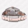 Replica Rolex Datejust 41mm 18k 2-Tone Rose Gold Flat Three Piece Links Smooth Bezel Pink Dial Diamond Markers - Image 12