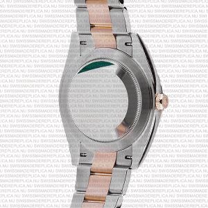 Replica Rolex Datejust 41mm 18k 2-Tone Rose Gold Flat Three Piece Links Fluted Bezel Pink Dial Diamond Markers - Image 12