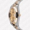 Replica Rolex Datejust 41mm 18k 2-Tone Yellow Gold Flat Three Piece Links Smooth Bezel Gold Dial Stick Markers - Image 3