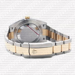 Replica Rolex Datejust 41mm 18k 2-Tone Yellow Gold Flat Three Piece Links Smooth Bezel Silver Dial Stick Markers - Image 10