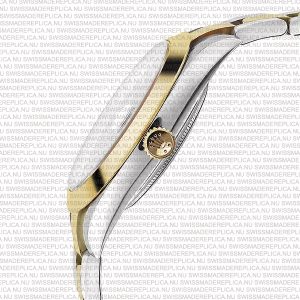 Replica Rolex Datejust 41mm 18k 2-Tone Yellow Gold Flat Three Piece Links Smooth Bezel Silver Dial Stick Markers - Image 8
