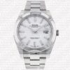 Replica Rolex Datejust 41mm SS White Dial Smooth Bezel Stick Markers