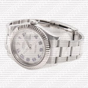 Replica Rolex Datejust 41mm 18k White Gold Silver Dial Arabic Markers - Image 7