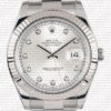 Replica Rolex Datejust 41mm 18k White Gold Silver Dial Diamond Markers - Image 2