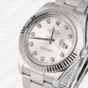 Replica Rolex Datejust 41mm 18k White Gold Silver Dial Diamond Markers - Image 3