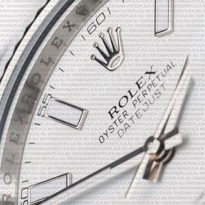 Replica Rolex Datejust 41mm 18k White Gold White Dial Stick Markers - Image 3
