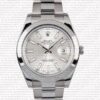 Replica Rolex Datejust 41mm SS Silver Dial Stick Markers