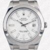 Replica Rolex Datejust 41mm SS White Dial Stick Markers - Image 2