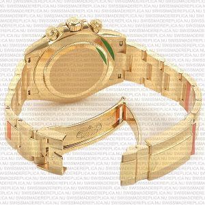 Replica Rolex Cosmograph Daytona 18k Gold Diamond Gold Dial - Image 7