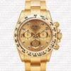 Replica Rolex Cosmograph Daytona 18k Gold Diamond Gold Dial