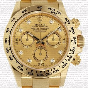 Replica Rolex Cosmograph Daytona 18k Gold Diamond Gold Dial - Image 1