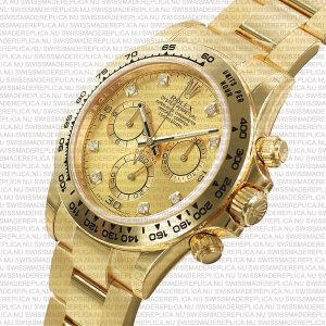 Replica Rolex Cosmograph Daytona 18k Gold Diamond Gold Dial - Image 4
