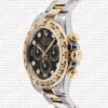 Replica Rolex Cosmograph Daytona 18k 2-tone Diamonds Black Dial - Image 7