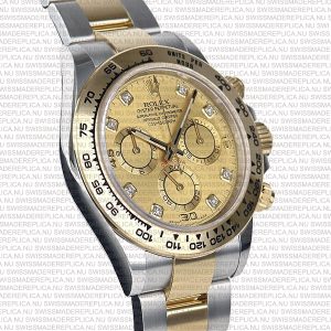 Replica Rolex Cosmograph Daytona 18k 2-tone Diamonds Gold Dial - Image 4
