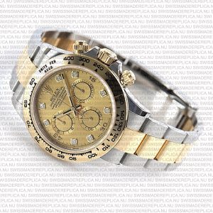 Replica Rolex Cosmograph Daytona 18k 2-tone Diamonds Gold Dial - Image 5