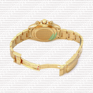 Replica Rolex Cosmograph Daytona Gold Blue Dial with Arabic Marks - Image 8