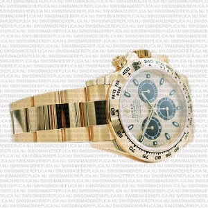 Replica Rolex Cosmograph Daytona 18K Gold with Gold Dial Ceramic Bezel Stick Markers - Image 6
