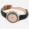 Replica Rolex Cosmograph Daytona Rose Gold with Pink Dial Black Leather Band with Diamond Marks - Image 6