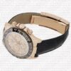 Replica Rolex Cosmograph Daytona Rose Gold with Pink Dial Black Leather Band with Diamond Marks - Image 7