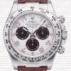 Replica Rolex Cosmograph Daytona 18ct Gold White Gold White Panda Dial Leather Band - Image 2