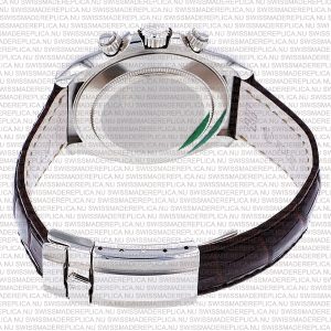 Replica Rolex Cosmograph Daytona White Gold Panda White Arabic Marks Dial Brown Leather Band - Image 8