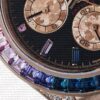 Replica Rolex Cosmograph Daytona Rainbow Bezel Diamond Markers 18k Rose Gold - Image 4