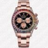 Replica Rolex Cosmograph Daytona Rainbow Bezel Diamond Markers 18k Rose Gold - Image 8