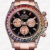 Replica Rolex Cosmograph Daytona Rainbow Bezel Diamond Markers 18k Rose Gold - Image 2