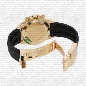 Replica Rolex Cosmograph Daytona Yellow Gold with MOP White Dial Diamond Marks Rubber Band - Image 7