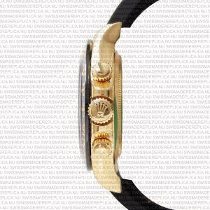 Replica Rolex Cosmograph Daytona Yellow Gold with MOP White Dial Diamond Marks Rubber Band - Image 5