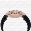 Replica Rolex Cosmograph Daytona Rose Gold with Chocolate Arabic Dial Rubber Band - Image 9