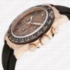 Replica Rolex Cosmograph Daytona Rose Gold with Chocolate Arabic Dial Rubber Band - Image 5