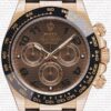 Replica Rolex Cosmograph Daytona Rose Gold with Chocolate Arabic Dial Rubber Band - Image 2