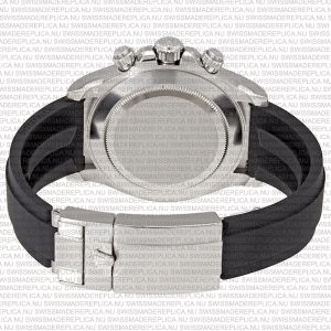 Replica Rolex Cosmograph Daytona White Gold with Silver Dial Rubber Band - Image 11