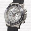 Replica Rolex Cosmograph Daytona White Gold with MOP White Dial Rubber Band with Diamond Marks - Image 3