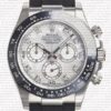 Replica Rolex Cosmograph Daytona White Gold with MOP White Dial Rubber Band with Diamond Marks - Image 2