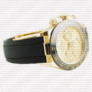 Replica Rolex Cosmograph Daytona Yellow Gold with Gold Dial Rubber Band - Image 4