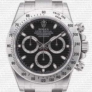 Replica Rolex Cosmograph Daytona Black Dial SS - Image 2