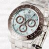 Replica Rolex Cosmograph Daytona 18k White Gold Ice Blue Dial Brown Ceramic Bezel - Image 7