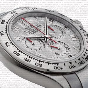 Replica Rolex Cosmograph Daytona SS 18 ct White Gold Meteorite Dial - Image 7